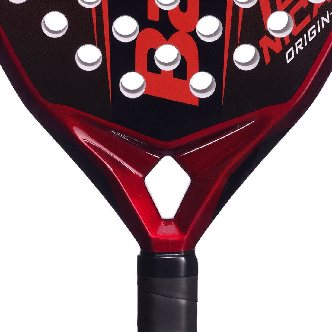 Падел ракета Babolat Technical Origin + с червен дизайн и перфорации за оптимално представяне в падел тениса.