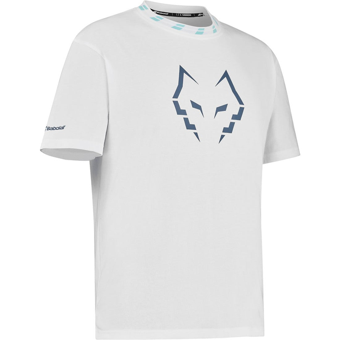 Мъжка тениска Babolat Cotton Tee Wide J. Lebron White