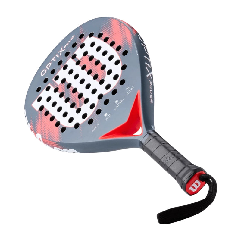 Падел ракета Wilson Optix V2 Power Red с удобен дизайн и голям sweet spot за начинаещи играчи.
