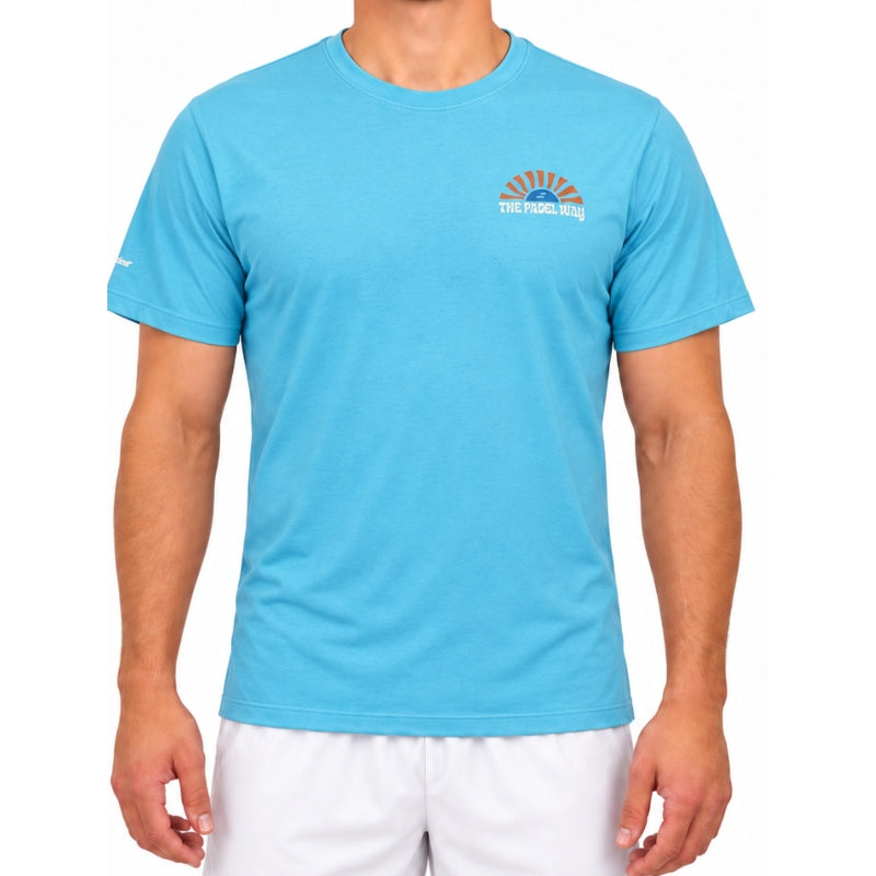 Мъжка тениска Babolat Perf Cotton Tee Scuba Blue