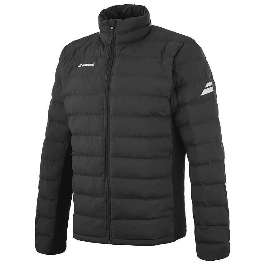 Мъжко яке Babolat EXERCISE PADDED 2024 - black, удобно за есенно-зимния сезон, 100% рециклиран полиестер