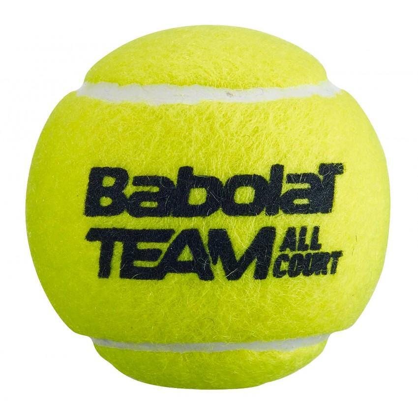 Babolat TEAM All Court tennis balls x4 for all courts, durable and comfortable, ITF approved.