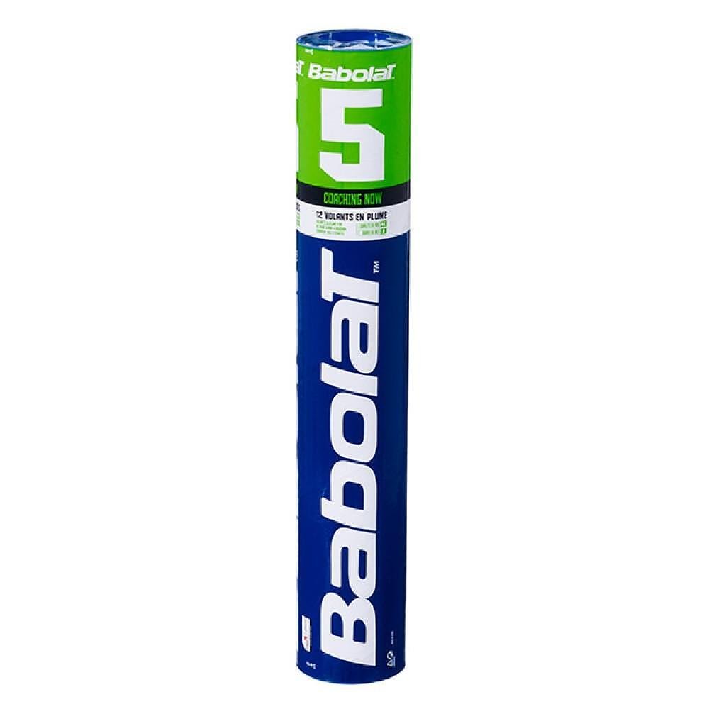 BABOLAT 5 badminton shuttlecocks – 5 high-quality shuttlecocks for stable flight, durability, and control during training.
