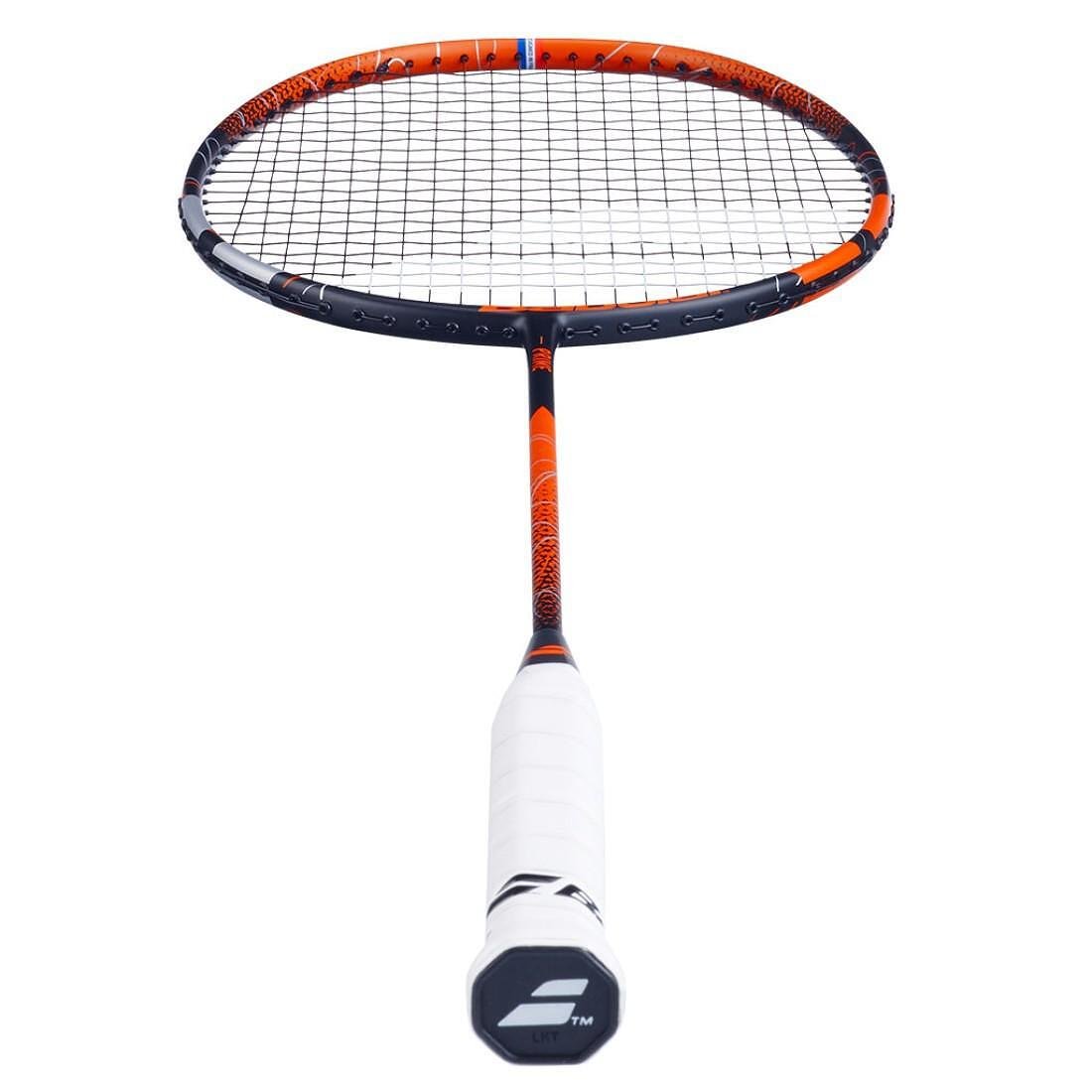 Babolat PRIME 2025 Orange badminton racket (strung) – lightweight carbon racket with a large sweetspot and comfort on court