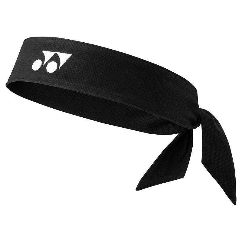 Бандана Yonex HEADBAND Black, черна лента за глава от 100% полиестър за тенис и падел
