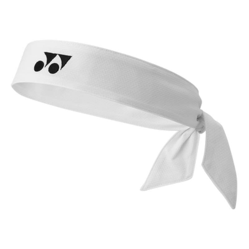 Бандана Yonex HEADBAND White - бяла лента за глава от 100% полиестър за тенис и падел, Yonex