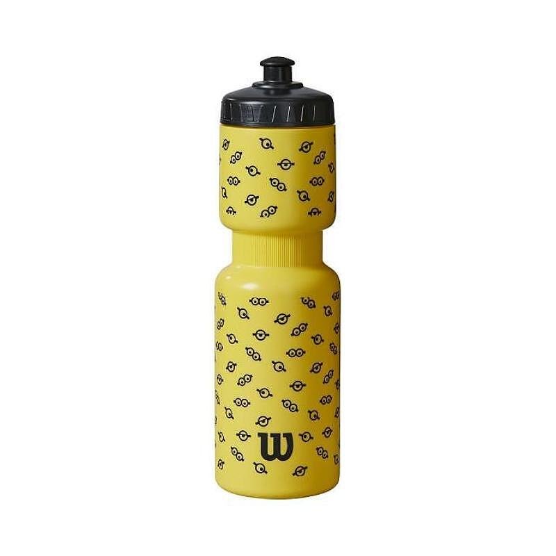 Бутилка за вода WILSON MINIONS WATER BOTTLE – жълта бутилка 750 мл за тенис и тенис екипировка с дизайн Миньони