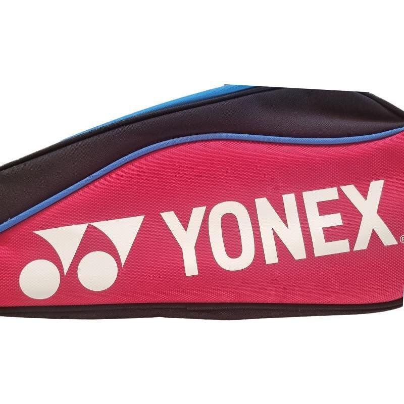 Geantă pentru pantofi sport Yonex Red/Black - fermoar, 36x24x16 cm, 100% poliester pentru echipament de tenis