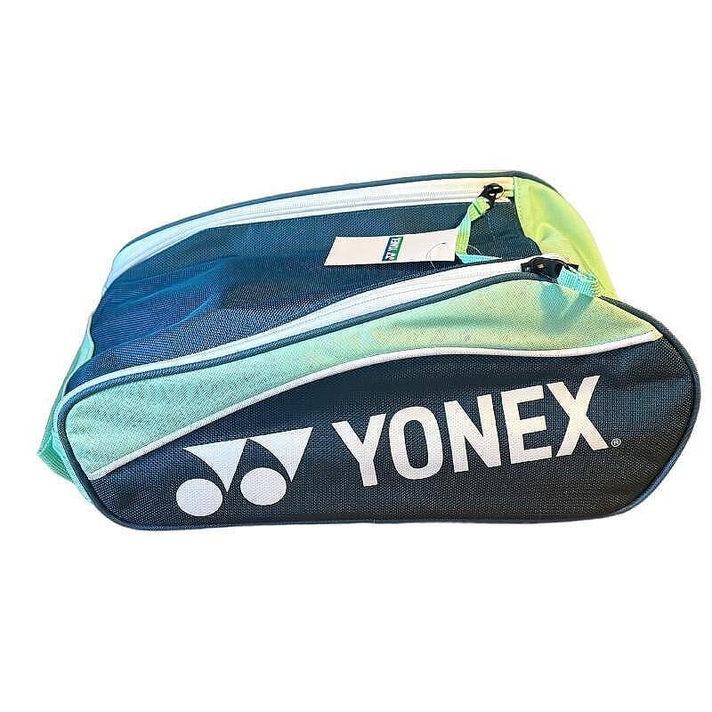 Geantă pentru pantofi sport Yonex Sports Shoe Bag Petrol/Mint – cu fermoar, 36x24x16 cm, 100% poliester. Yonex, genți de tenis, rachete de padel.