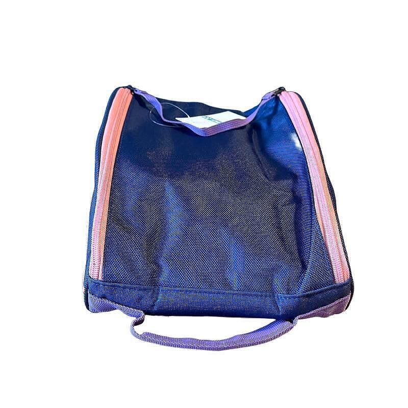 Geantă pentru pantofi Yonex Sports Shoe Bag Midnight/Navy - geantă albastră cu fermoar pentru depozitarea pantofilor, 36x24x16 cm, 100% poliester