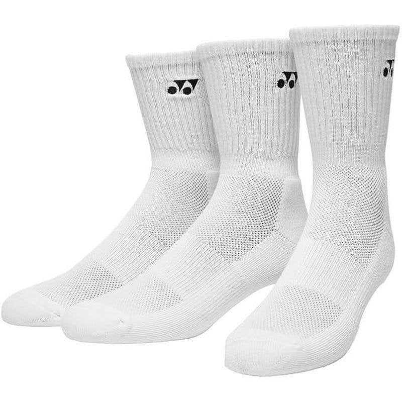 Чорапи Yonex CREW SOCKS MEN 8422 - 3 чифта, бели спортни чорапи Yonex за комфорт и ежедневен тенис