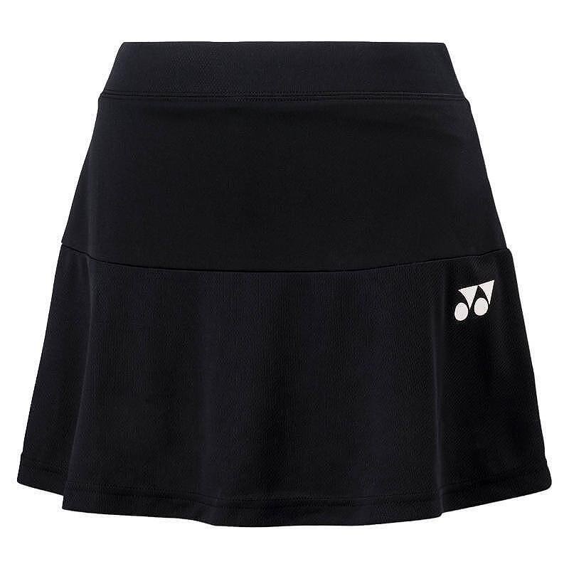 Дамска пола Yonex YW0036 Black – черна тенис пола с вграден шорт, UV защита и комфорт за тренировки и мачове.
