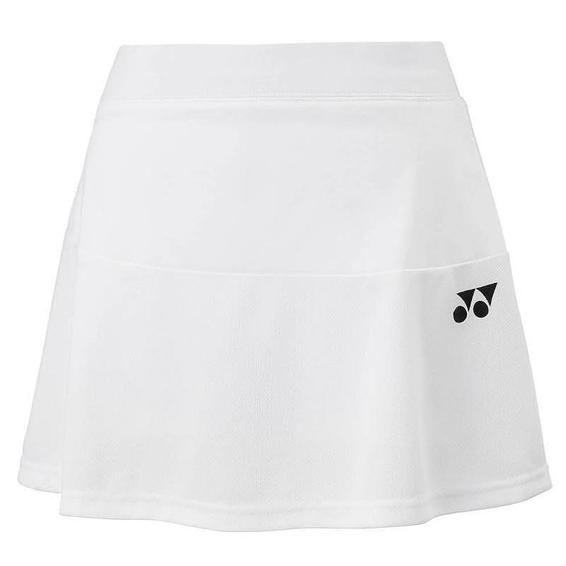 Дамска пола Yonex YW0036 White – бяла тенис пола с вграден шорт, UV защита и комфорт за мачове и тренировки