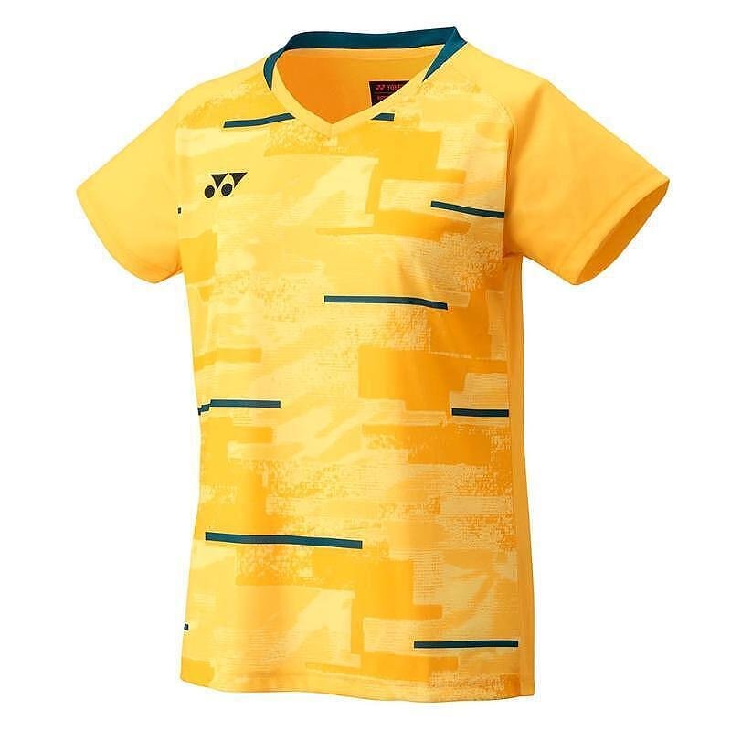 Tricou de damă Yonex 2025 Women's Crew Neck Shirt CLUB TEAM Soft Yellow, tricou sport galben Yonex