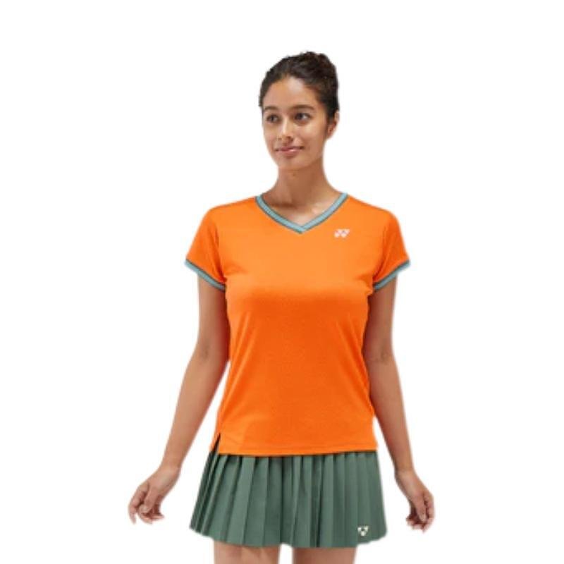 Tricou de damă Yonex 20758 Bright Orange Roland Garros, tricou sportiv portocaliu pentru femei, cu design modern