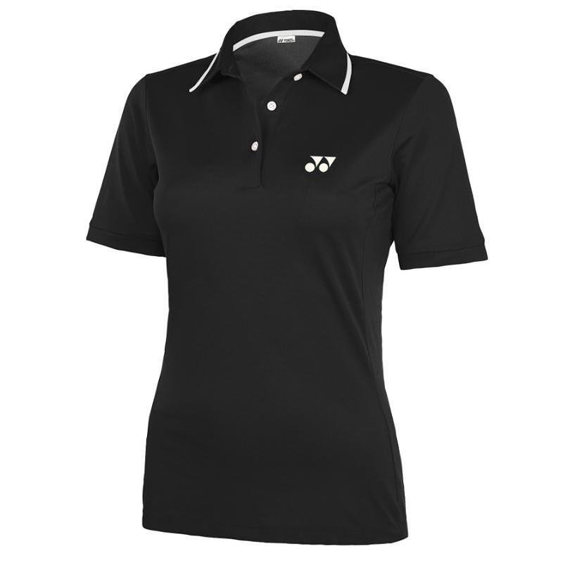 Tricou polo pentru femei Yonex Polo Black - tricou polo elegant negru pentru sport și uz zilnic