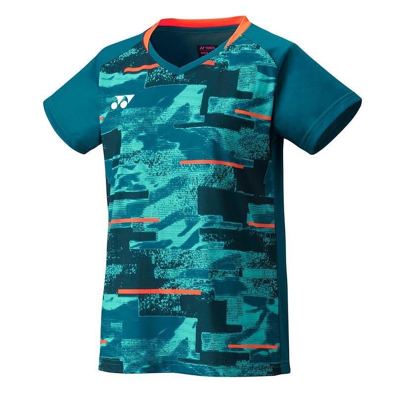 Tricou de damă Yonex Women's Crew Neck Shirt CLUB TEAM Blue Green – tricou sport Yonex, echipament de tenis