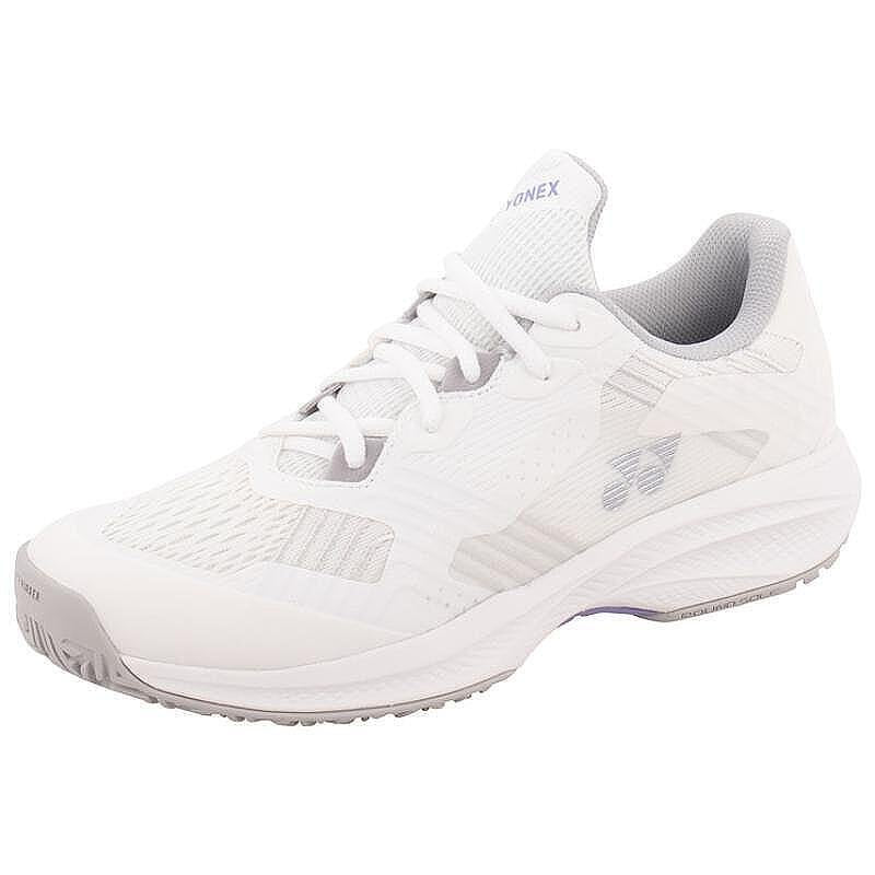 Pantofi sport pentru femei Yonex PC SONICAGE WH/GR pentru tenis, cu POWER CUSHION+ pentru stabilitate, confort și mișcare rapidă.