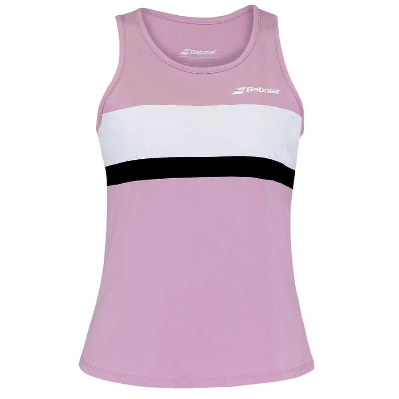 Women's Babolat PADEL TANK - lilac chiffon for padel, breathable and comfortable sports top for active play