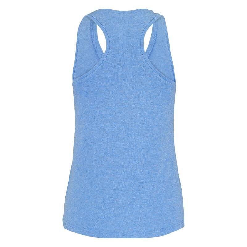 Maiou de damă Babolat PLAY TANK TOP - alb, albastru – maiou sport pentru femei cu spate tip racerback și spate în V