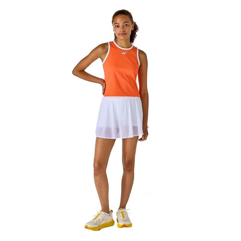 Women's Yonex 16852 Cyber Orange tank top - a sporty tank top for tennis and badminton, style and comfort