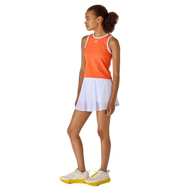 Women's Yonex 16852 Cyber Orange tank top – a sporty tennis and badminton model with a fitted cut and cooling technology.