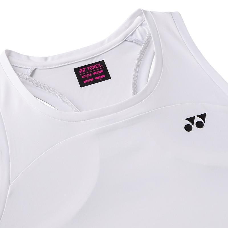 Women's Yonex 16853 White tank top – white sports tank top for tennis, padel and training with racerback design.