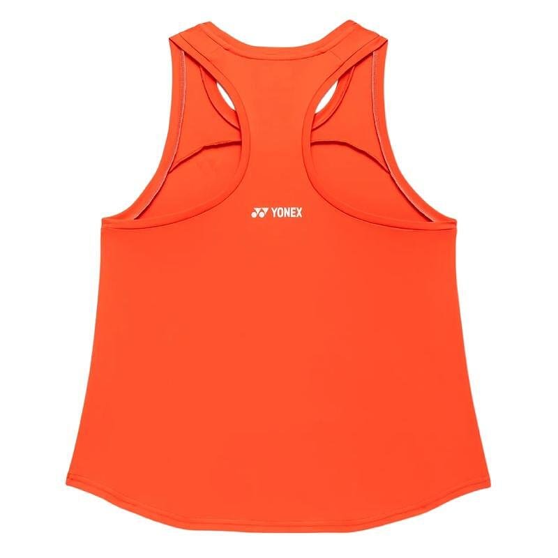 Women's tank top Yonex 16853 Cyber Orange - orange sports top with racerback for tennis and padel