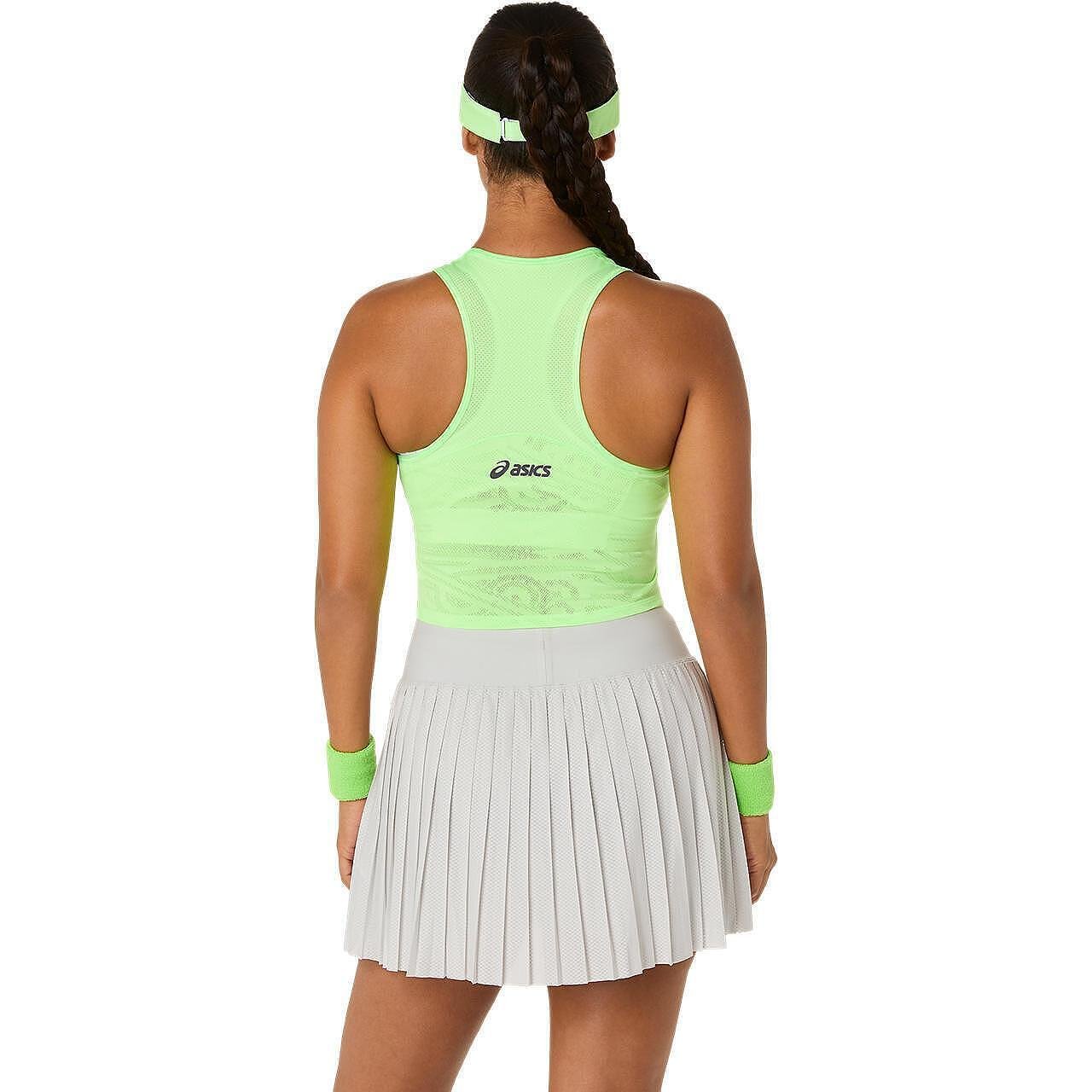 Women's top ASICS MATCH JACQUARD GREEN