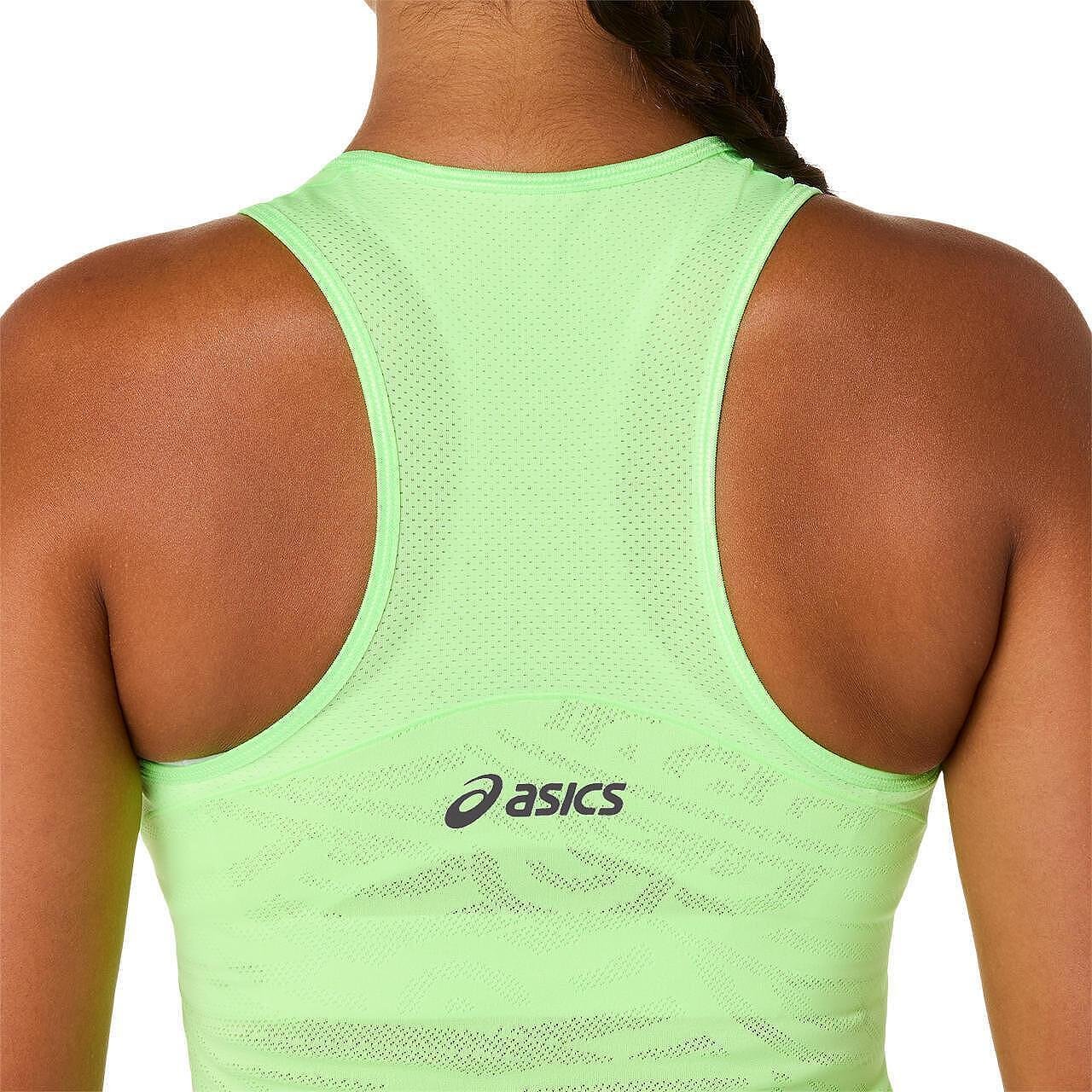 Women's top ASICS MATCH JACQUARD GREEN