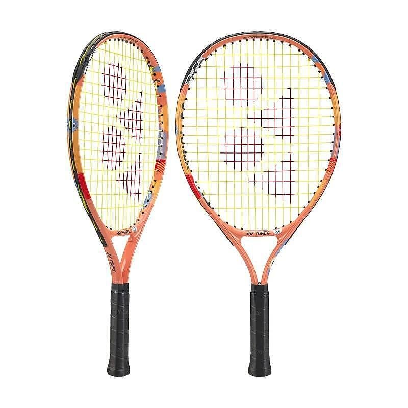 Rachetă de tenis Yonex Junior 21 Coral Orange pentru copii, rachetă de tenis ușoară și confortabilă pentru jucători începători