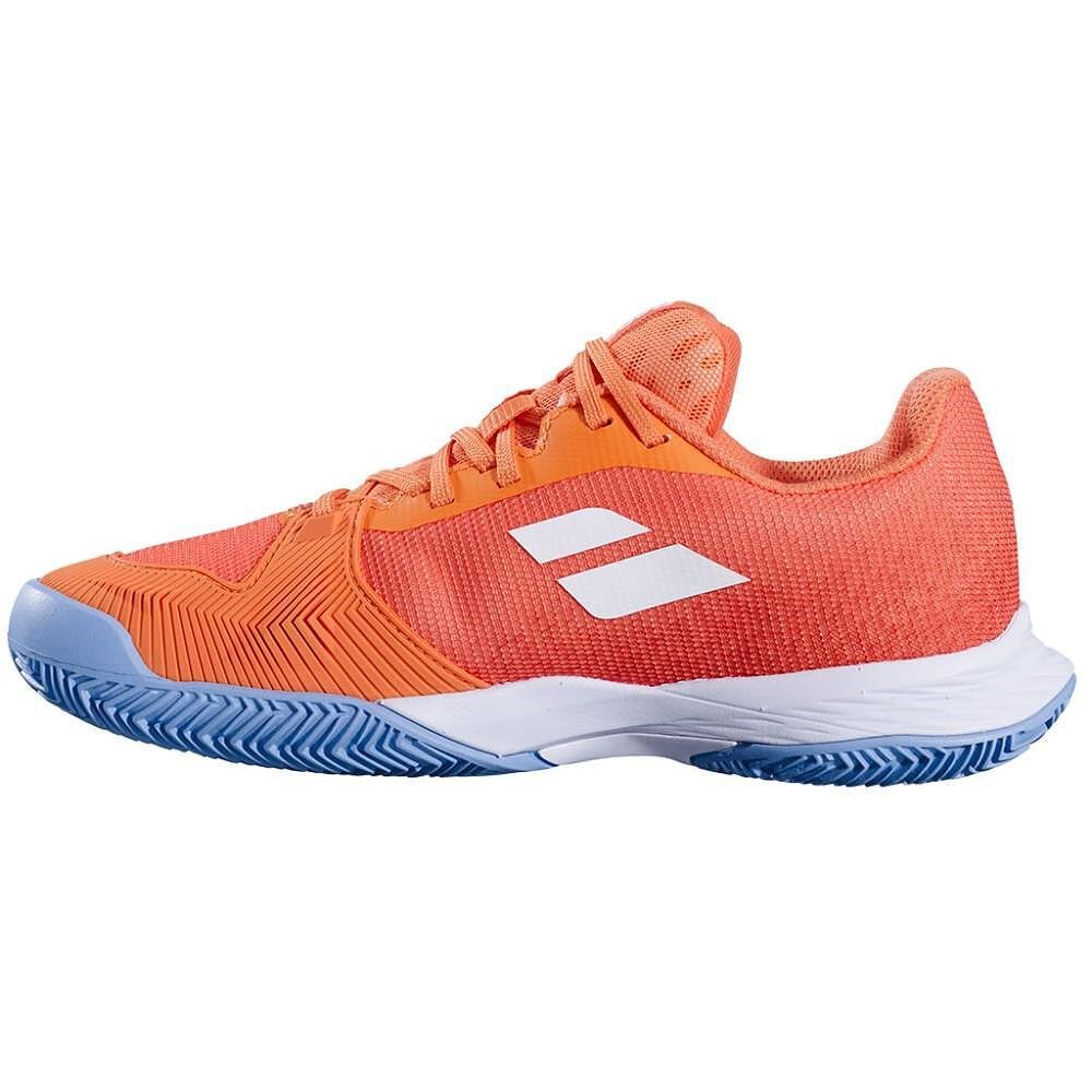 Kids' Babolat JET MACH 3 JNR CLAY MELON tennis shoes – lightweight Babolat tennis shoes for children with a durable outsole