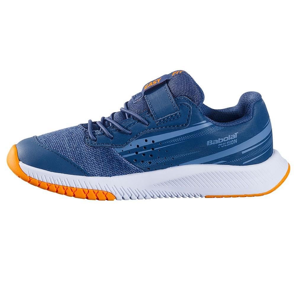 Kids' Babolat PULSION KID ALL COURT BOY sneakers - blue, yellow for tennis and all court