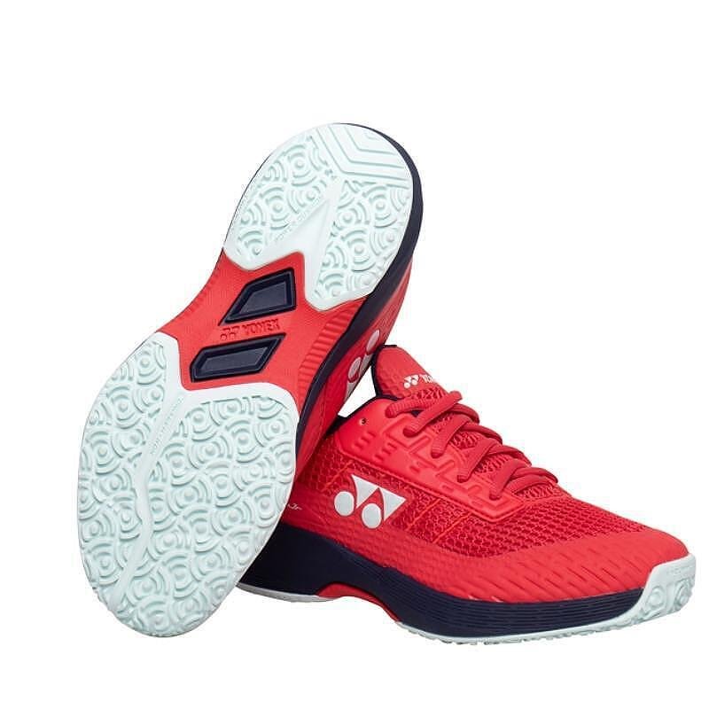 Kids' Yonex PC AD-ACCEL CL Sunset Red tennis shoes for clay, lightweight and stable Yonex tennis shoes