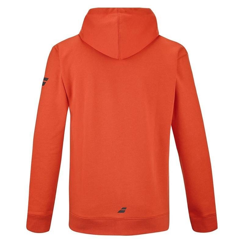 Hanorac pentru copii Babolat EXERCISE HOOD SWEAT - fiesta red, model confortabil pentru antrenamente și timpul liber.