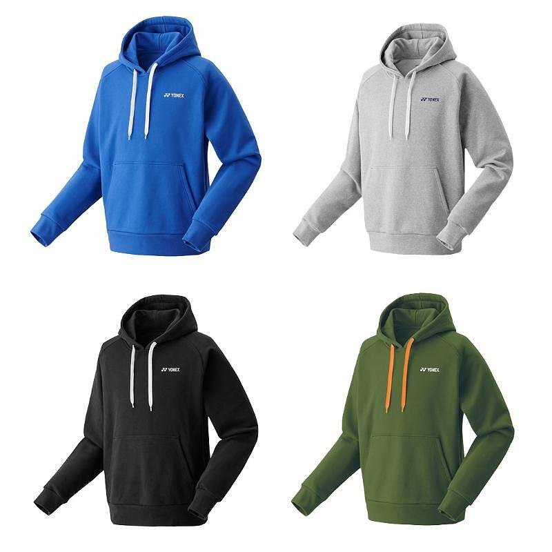 Yonex SWEAT HOODIE Unisex Olive top in an olive green color, a comfortable unisex sports jacket for training and tennis gear
