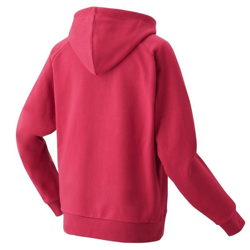 Yonex SWEAT HOODIE Unisex Reddish Rose top – versatile hooded sports sweatshirt for comfort and style.