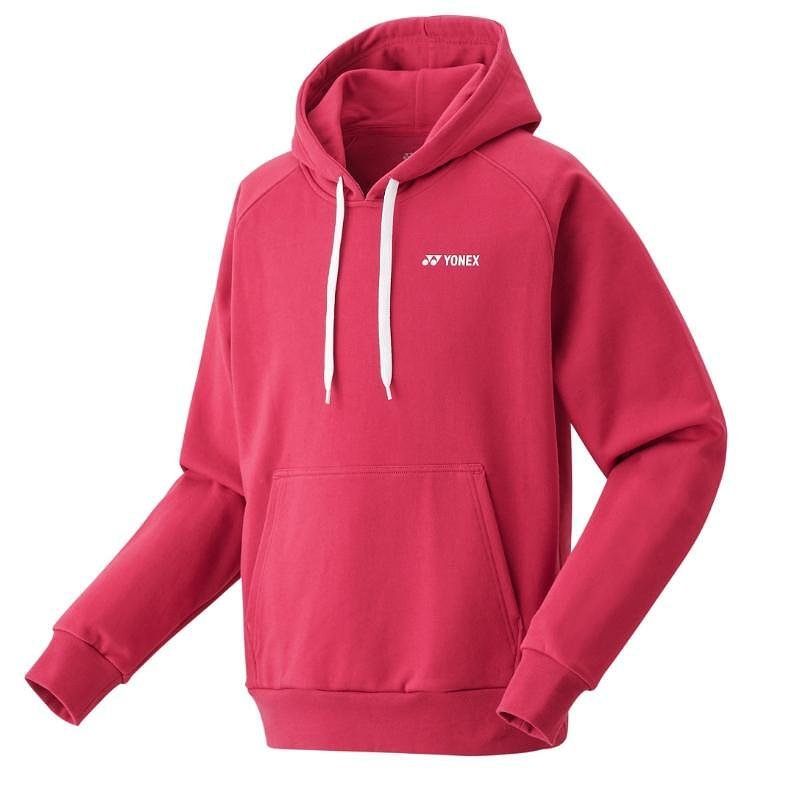 Yonex SWEAT HOODIE Unisex Reddish Rose top – stylish unisex sweatshirt top for training and sports