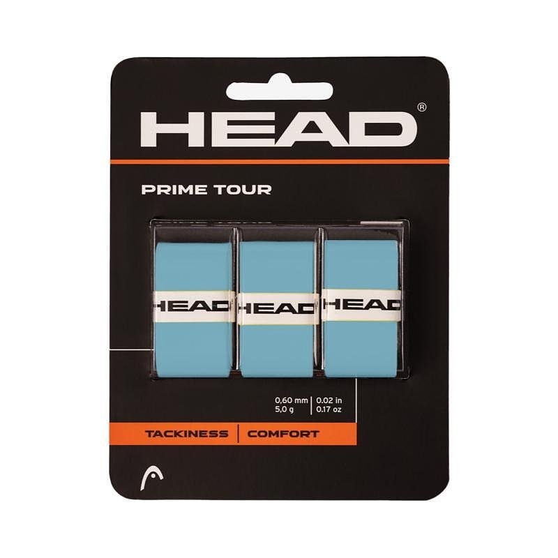 Head Prime Tour x3 grips - blue – blue tennis grips for comfort and a secure hold, suitable for tennis rackets and tennis gear.
