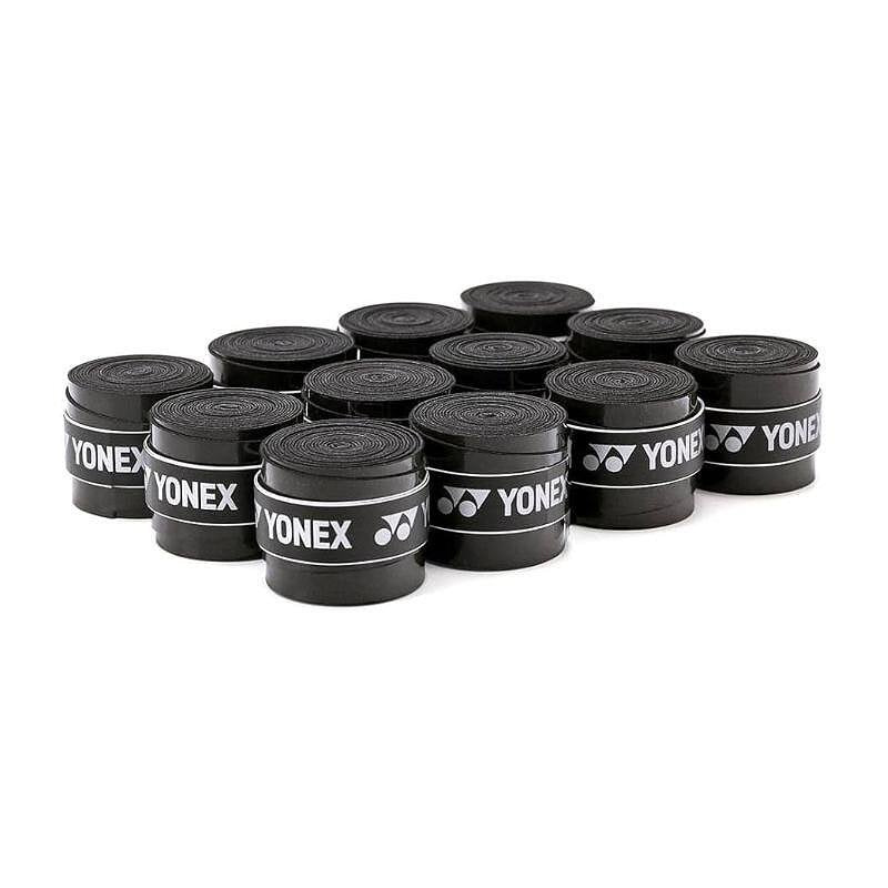 Overgrip la cutie Yonex Wet Super Grap Black - 60 de overgripuri negre de tenis pentru un control și o senzație mai bune