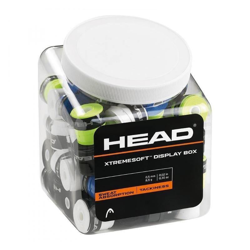 Grip din cutia Head XTREMESOFT - asortat, gripuri de tenis în culori diferite pentru rachetă de padel și tenis