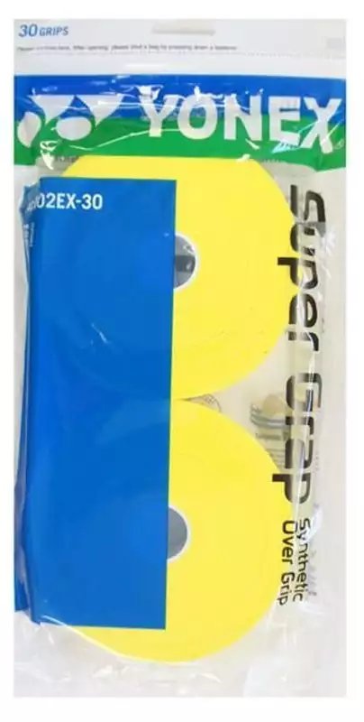Грипове Yonex Super Grap x30 - yellow - жълти тенис грипове Yonex за ракета за падел и тенис, 30 броя