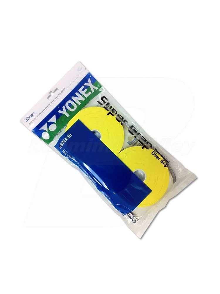 Грипове Yonex Super Grap x30 - yellow – жълти тенис грипове Yonex за падел ракети, тенис ракети и тенис магазин