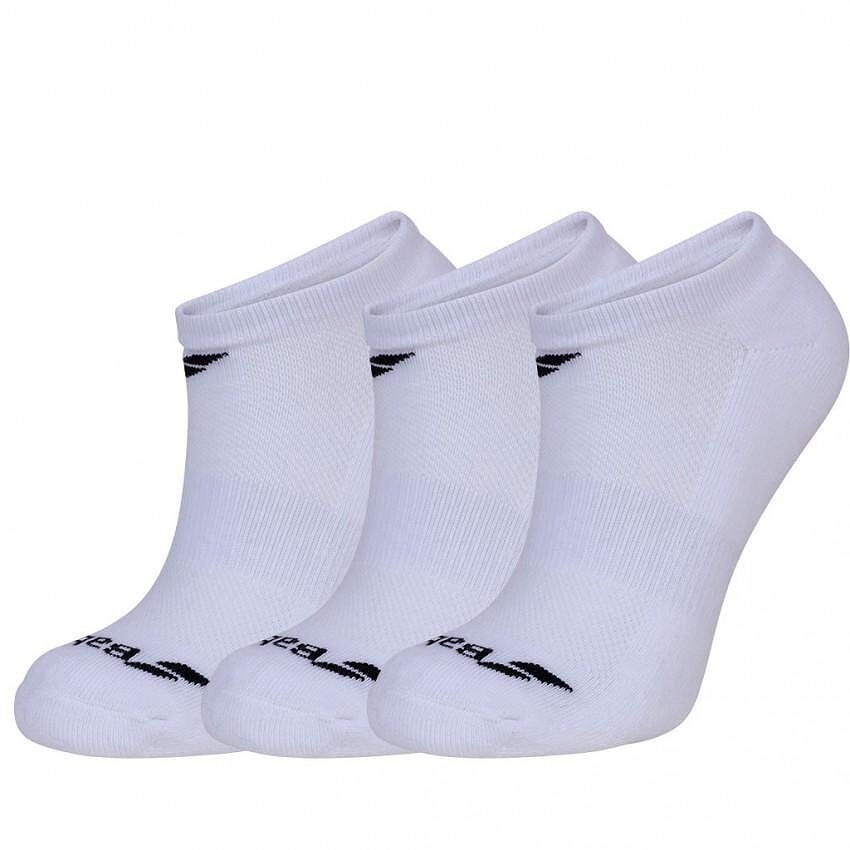Babolat INVISIBLE ankle socks - 3 pairs, white – comfortable and breathable for tennis and padel