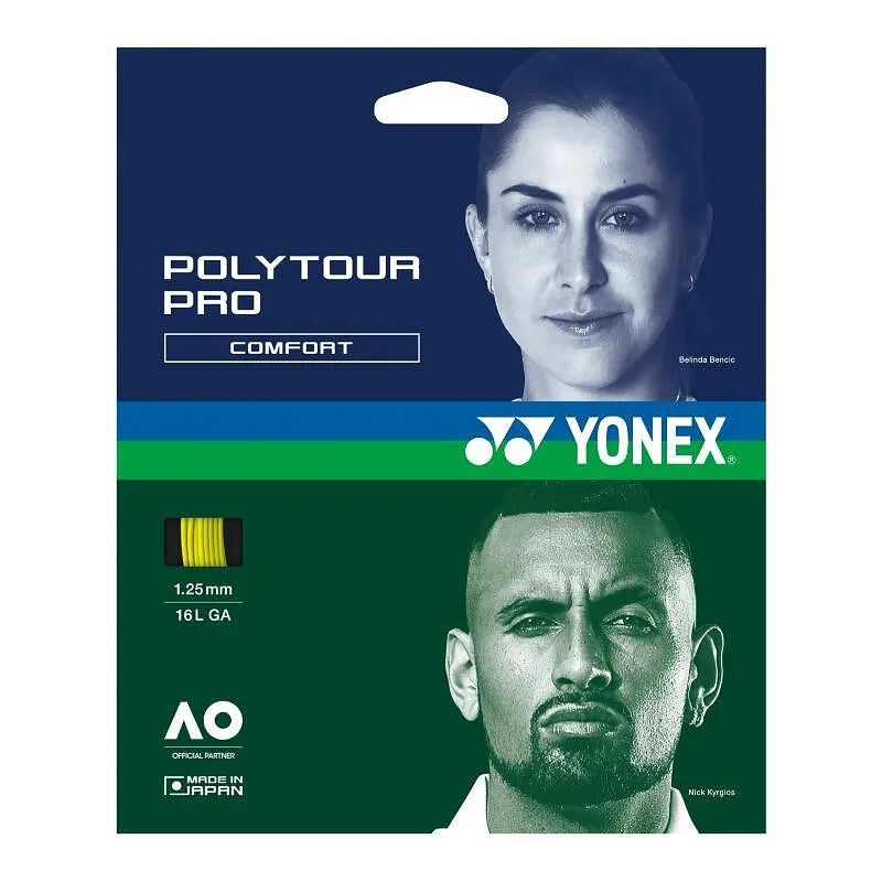 Cordaj Yonex Polytour Pro 1.25/16 Yellow - cordaj de tenis la AllCourt