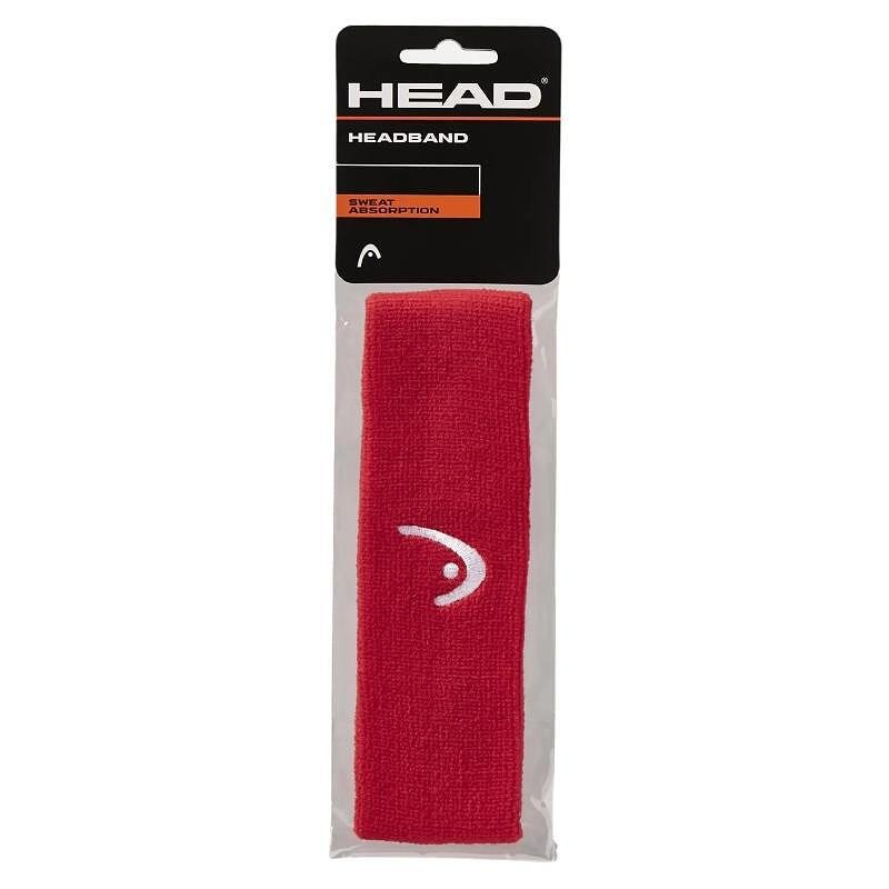 Лента за глава HEAD Band - red – червена еластична лента за пот по време на тенис, падел и спорт