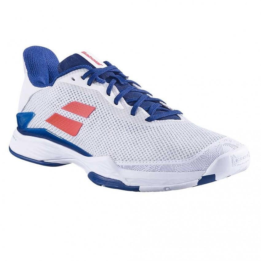 Мъжки маратонки Babolat JET TERE ALL COURT White, Estate Blue – леки тенис маратонки за all court игра