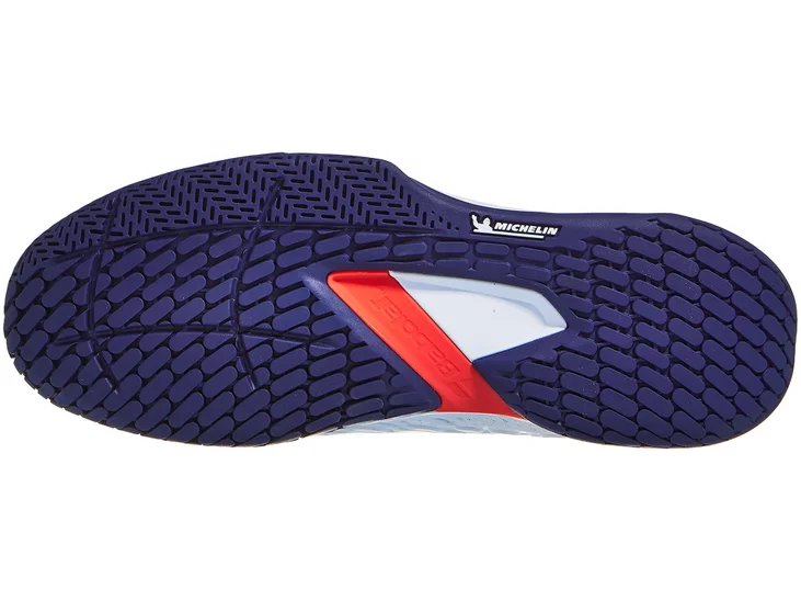 Мъжки маратонки Babolat PROPULSE FURY 3 AC WHITE BLUE с Michelin подметка за тенис и падел