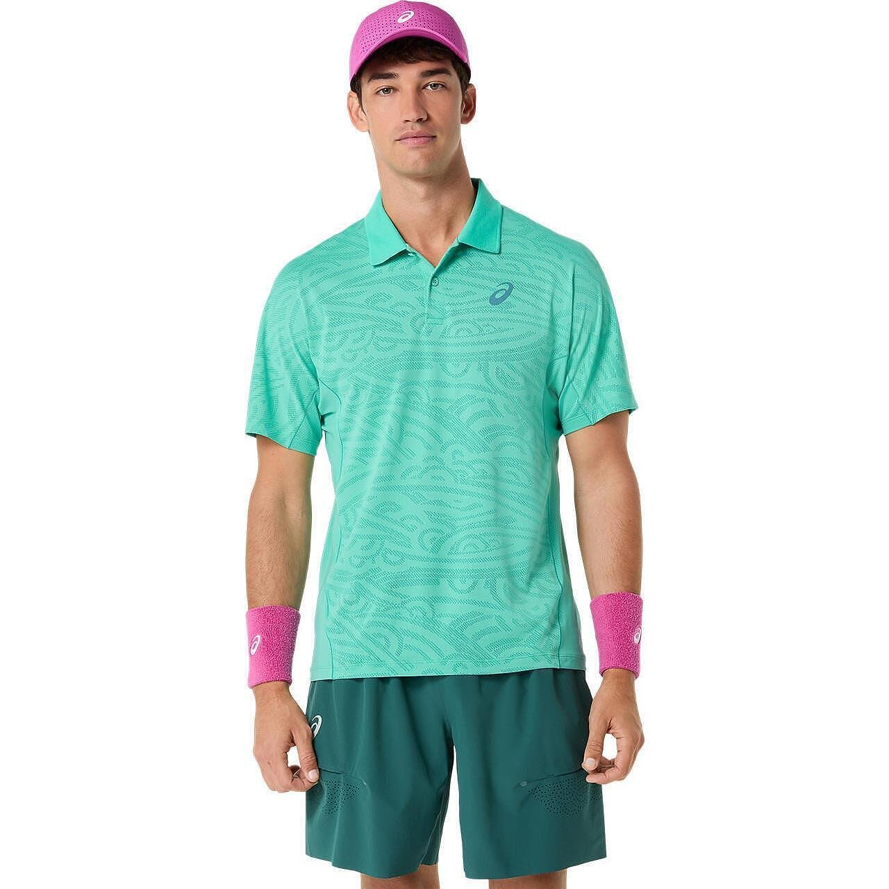 Men's ASICS MATCH JACQUARD T-shirt Aurora Green