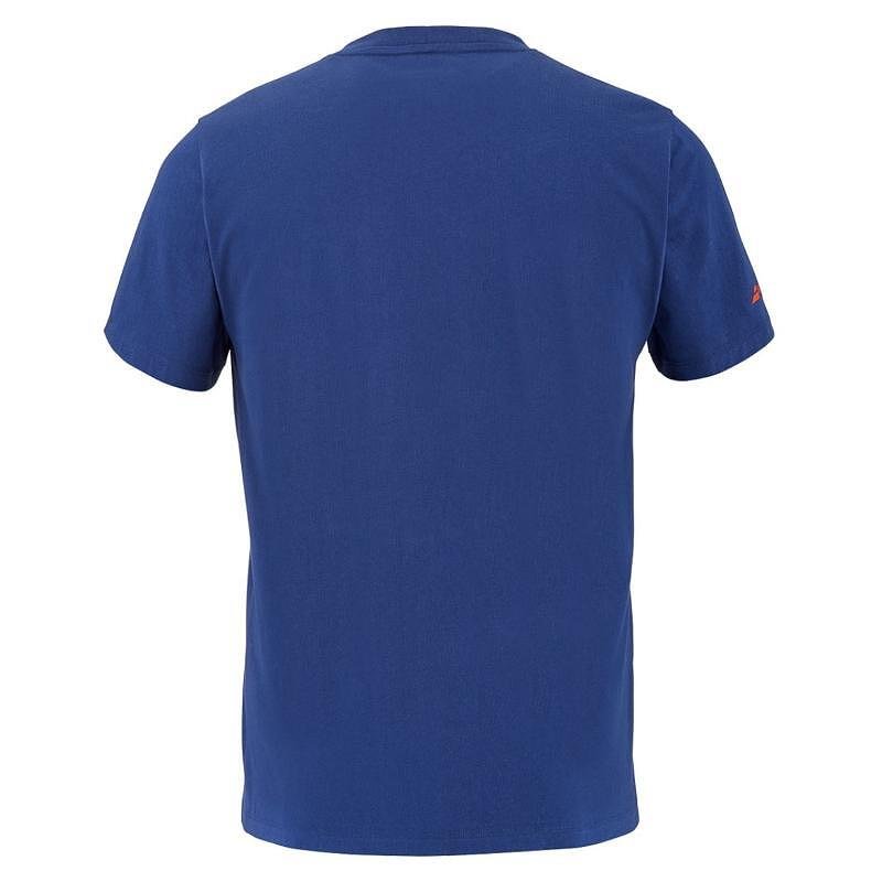 Men's Babolat COTTON TEE J. LEBRON - blue T-shirt for padel and tennis, with a comfortable cotton look
